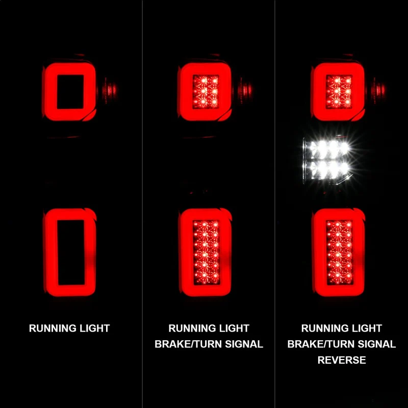 ANZO 19-21 Chevy Silverado Full LED Taillights Black Housing Clear Lens G2 (w/C light Bars) - Image 15