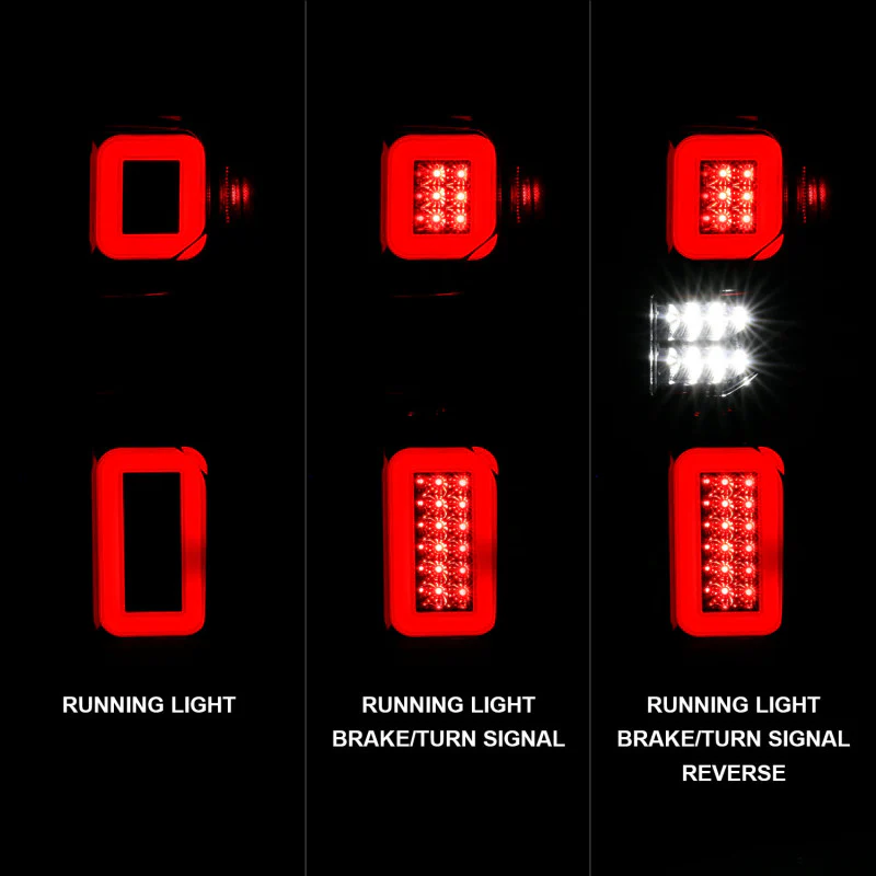 ANZO 19-21 Chevy Silverado Full LED Taillights Black Housing Smoke Lens G2 (w/C light Bars) - Image 4