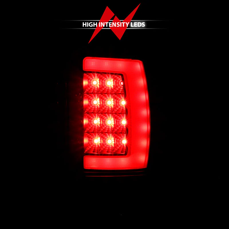 ANZO 1994-2001 Dodge Ram 1500 LED Taillights Plank Style Black w/Clear Lens - Image 3