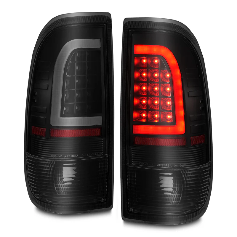 ANZO 1997-2003 Ford F-150 LED Tail Lights w/ Light Bar Black Housing Smoke Lens - Image 11