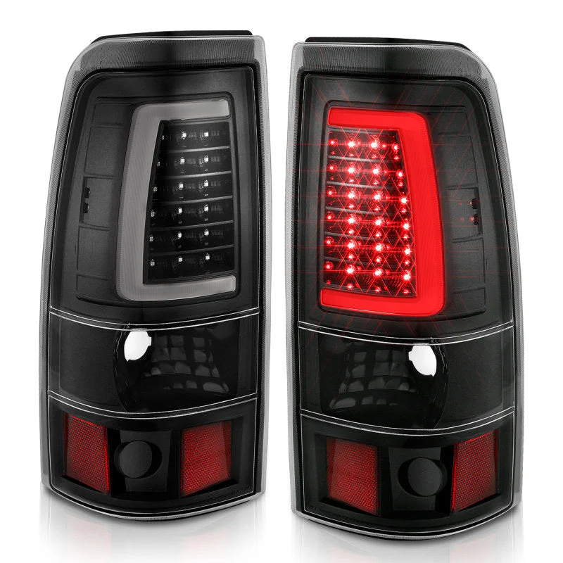 ANZO 1999-2002 Chevy Silverado 1500 LED Taillights Plank Style Black w/Clear Lens - Image 17