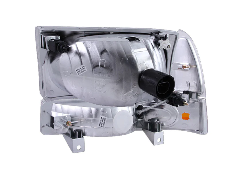 ANZO 2000-2004 Ford Excursion Crystal Headlights Black - Image 11