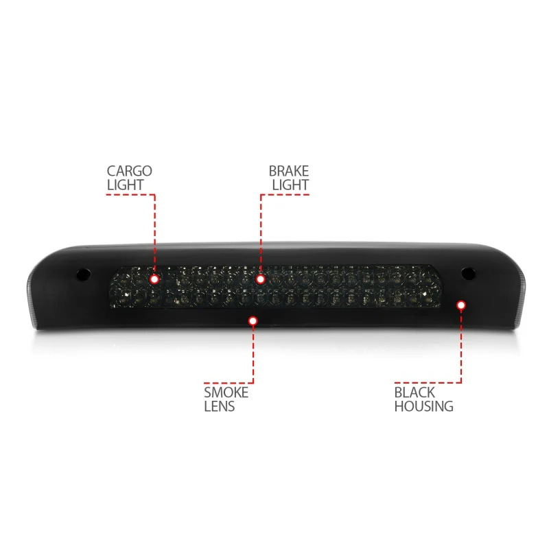ANZO 2002-2008 Dodge Ram 1500 LED 3rd Brake Light Smoke B - Series - Image 4