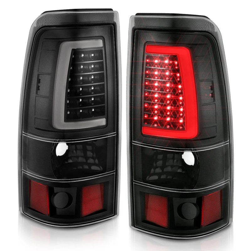 ANZO 2003-2006 Chevy Silverado 1500 LED Taillights Plank Style Black w/Clear Lens - Image 10