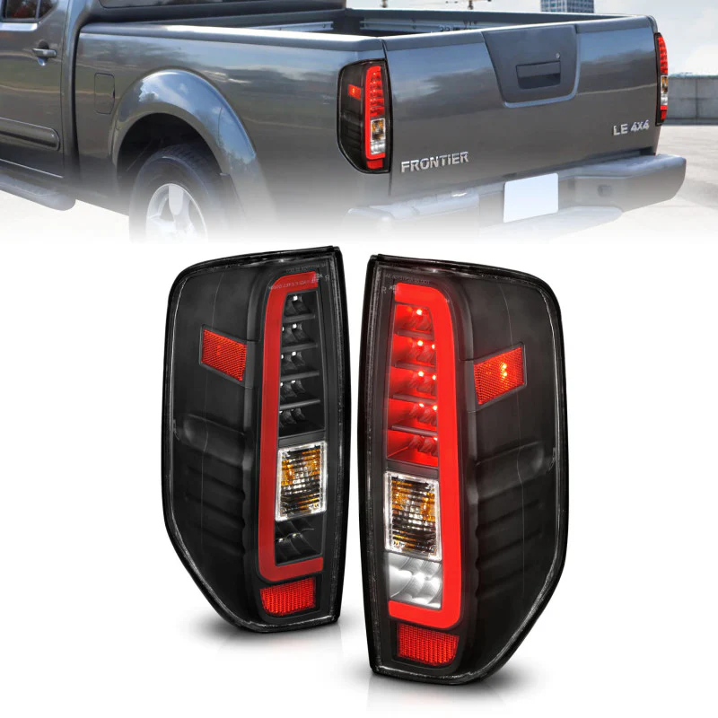 ANZO 2005-2021 Nissan Frontier LED Taillights Black Housing/Clear Lens - Image 2