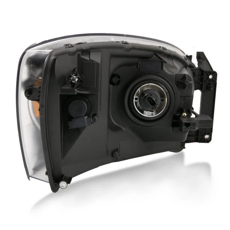 ANZO 2006-2009 Dodge Ram 1500 Crystal Headlight Black Amber - Image 2