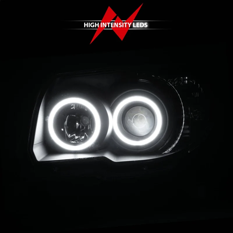 ANZO 2006-2009 Toyota 4Runner Projector Headlights w/ Halo Black - Image 15