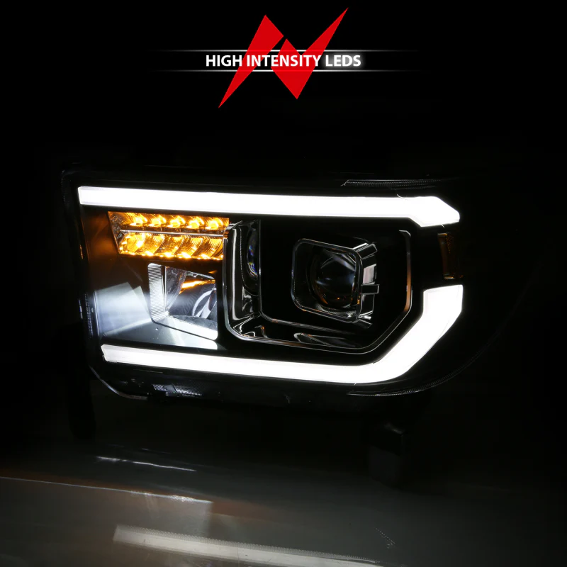 ANZO 2007-2014 Toyota Tundra Projector Light Bar H.L Black Amber(Led High Beam) (Halogen Version) - Image 8