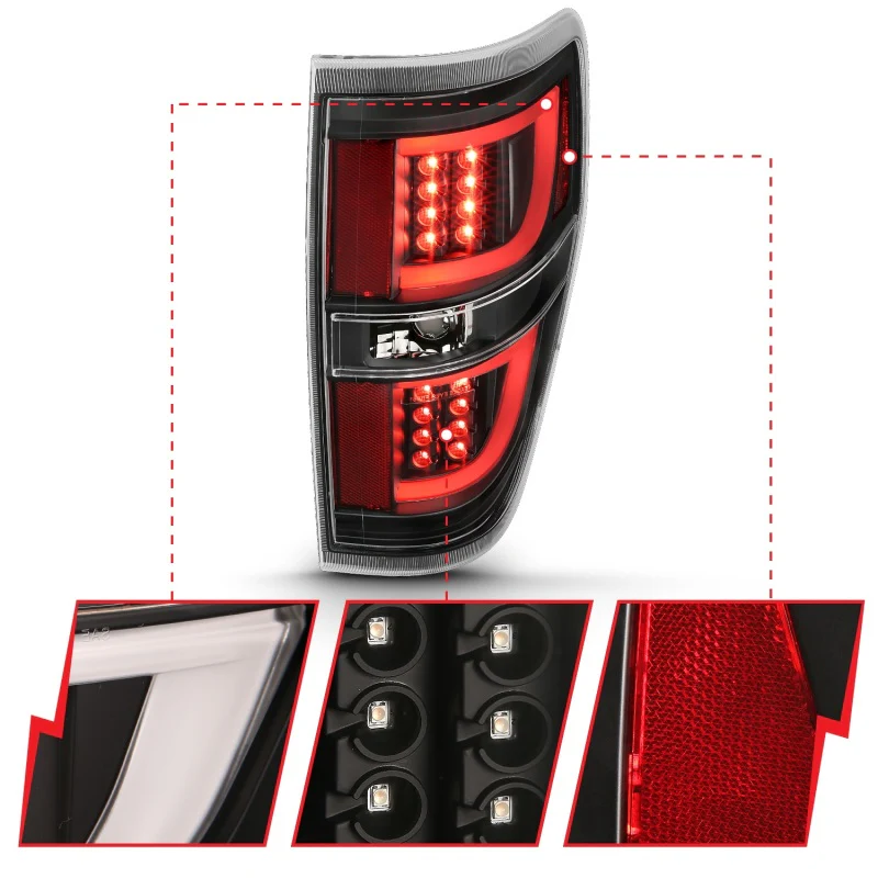 ANZO 2009-2013 Ford F-150 LED Taillights Black - Image 9