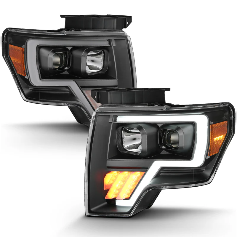 ANZO 2009-2014 Ford F-150 Projector Light Bar G4 H.L. Black Amber - Image 11