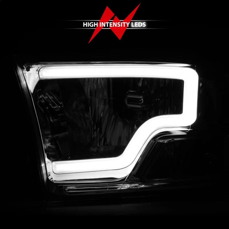ANZO 2009-2018 Dodge Ram 1500/ 2500/ 3500 Crystal Headlights w/ Light Bar Chrome Housing - Image 11