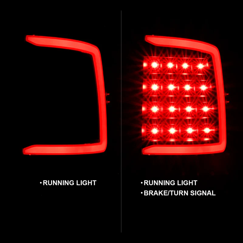 ANZO 2009-2018 Dodge Ram 1500 LED Taillight Plank Style Black w/Clear Lens - Image 10
