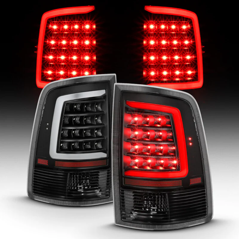ANZO 2009-2018 Dodge Ram 1500 LED Taillight Plank Style Black w/Clear Lens - Image 14
