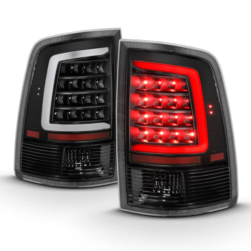 ANZO 2009-2018 Dodge Ram 1500 LED Taillight Plank Style Black w/Clear Lens - Image 6