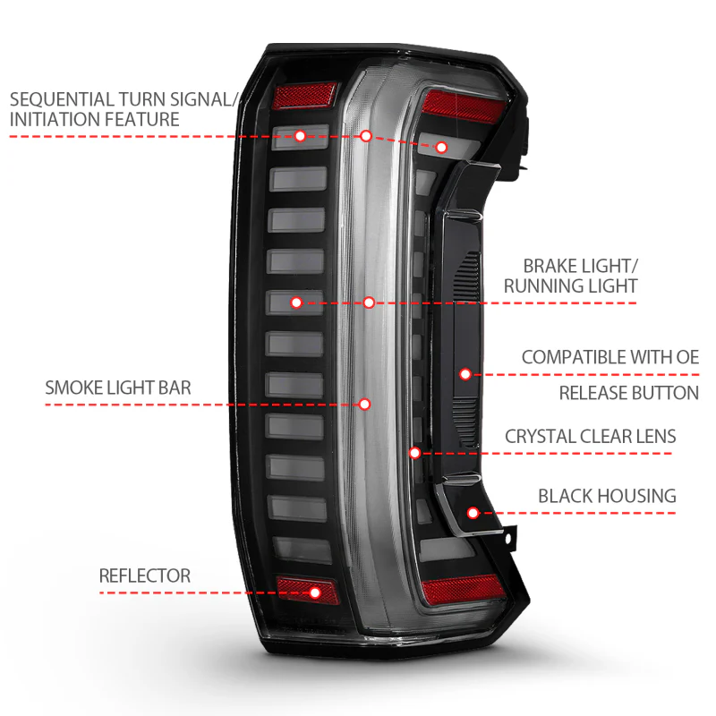 ANZO 22-24 Toyota Tundra (Does Not Fit LED Seq. Models) Z-Series Full LED Tail Lights - Pair - Image 6