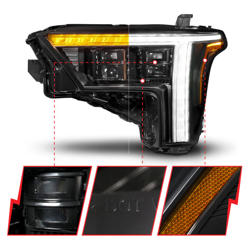ANZO 22-24 Toyota Tundra (w/Factory LED Refl.) Z-Series Full LED Proj Headlights - Driver Side ONLY - Image 11