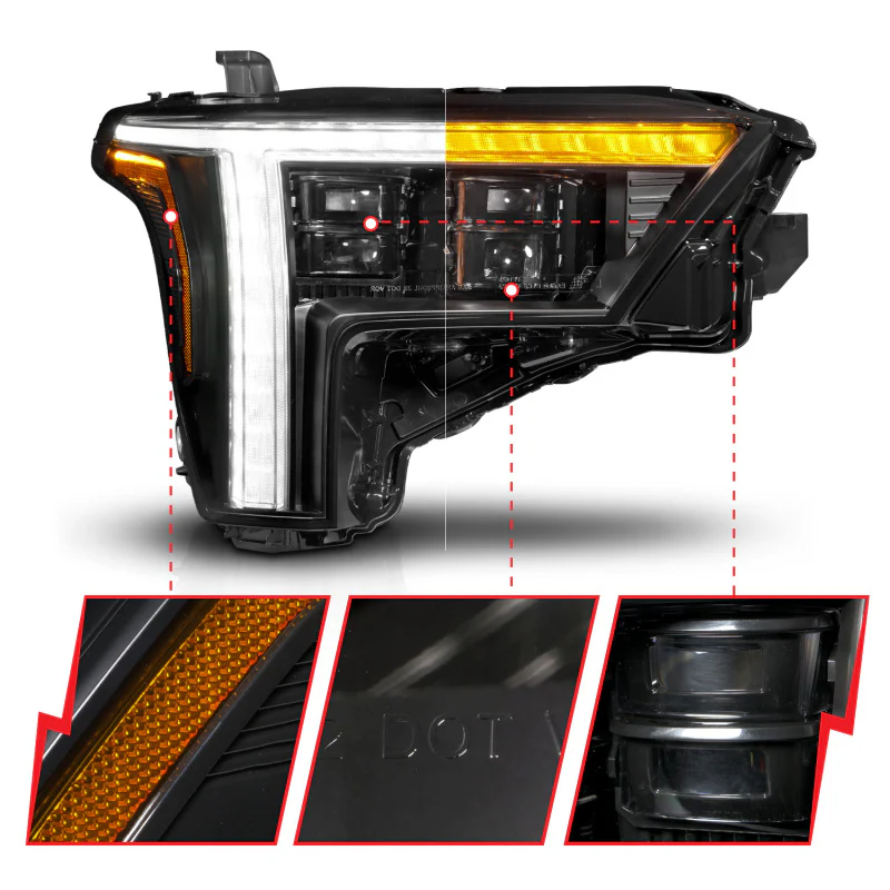 ANZO 22-24 Toyota Tundra (w/Factory LED Refl.) Z-Series Full LED Proj Headlights - Pass. Side ONLY - Image 10