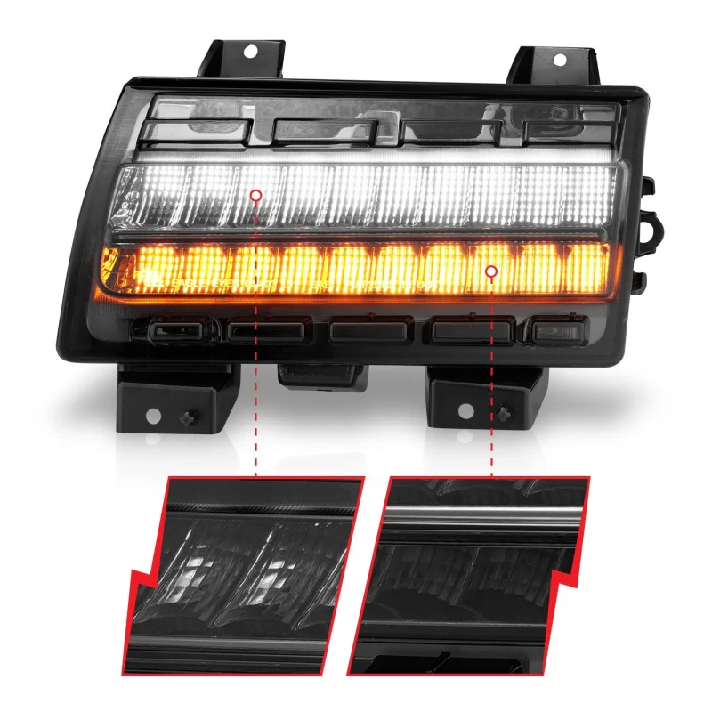 ANZO Wrangler 18-21/Gladiator 20+ LED Side Marker Lights Smoke w Sequential Signal - Image 5