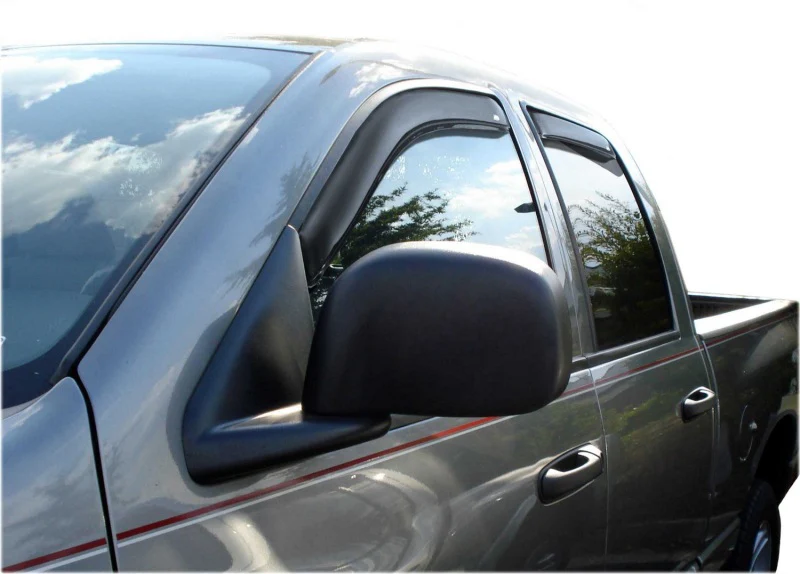 AVS 02-08 Dodge RAM 1500 Quad Cab Ventvisor In-Channel Front & Rear Window Deflectors 4pc - Smoke - Image 12