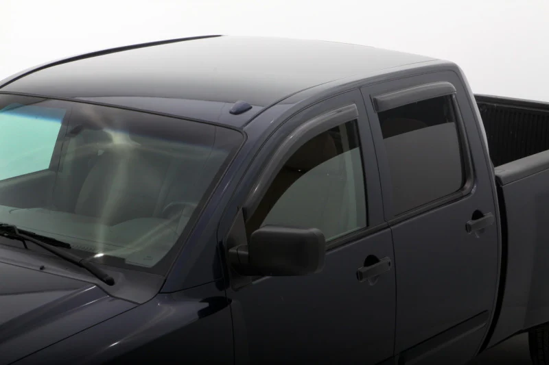 AVS 04-15 Nissan Titan Crew Cab Ventvisor Outside Mount Window Deflectors 4pc - Smoke - Image 4