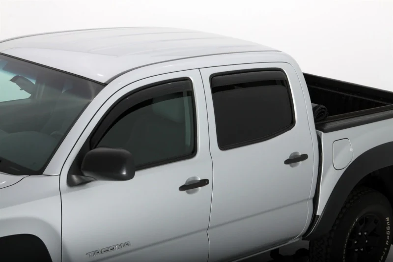 AVS 05-15 Toyota Tacoma Double Cab Ventvisor In-Channel Front & Rear Window Deflectors 4pc - Smoke - Image 5