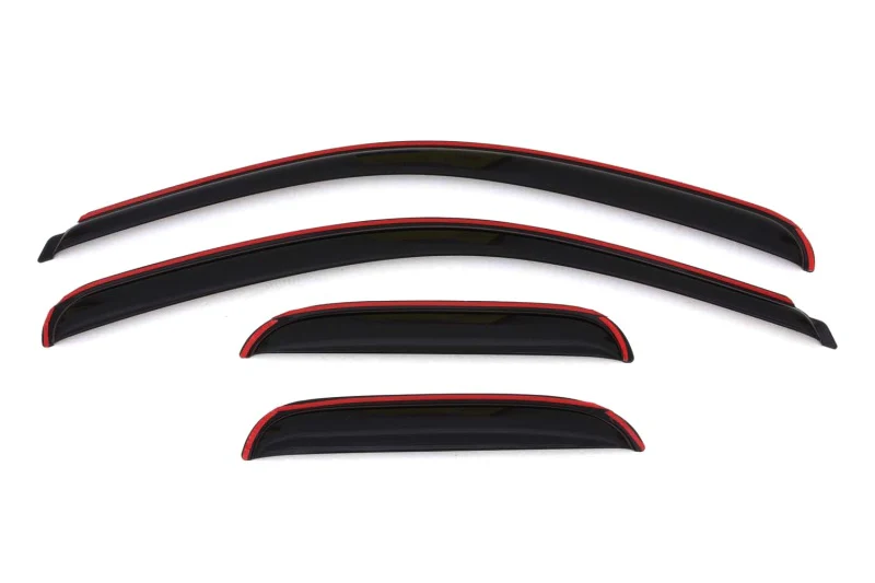 AVS 07-13 Chevy Silverado 1500 Ext. Cab Ventvisor Front & Rear Window Deflectors 4pc - Smoke - Image 2