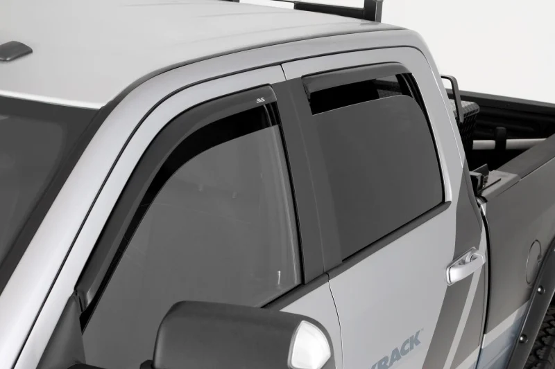 AVS 07-13 Chevy Silverado 1500 Ext. Cab Ventvisor Front & Rear Window Deflectors 4pc - Smoke - Image 4