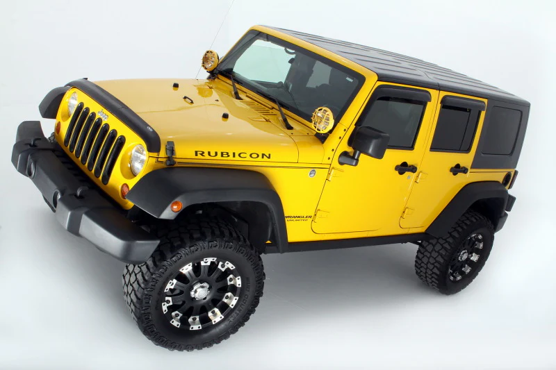 AVS 07-18 Jeep Wrangler Unlimited Ventvisor Outside Mount Window Deflectors 4pc - Smoke - Image 3