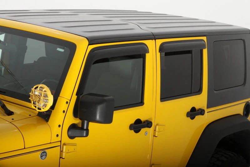 AVS 07-18 Jeep Wrangler Unlimited Ventvisor Outside Mount Window Deflectors 4pc - Smoke - Image 5
