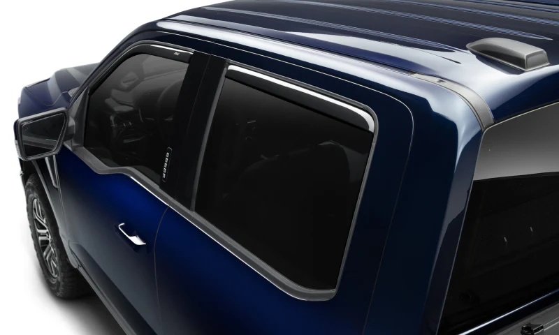 AVS 15-18 Ford F-150 Supercrew Ventvisor In-Channel Front & Rear Window Deflectors 4pc - Smoke - Image 5