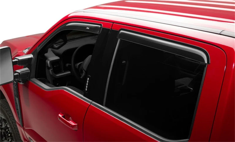 AVS 15-18 Ford F-150 Supercrew Ventvisor Outside Mount Window Deflectors 4pc - Smoke - Image 10