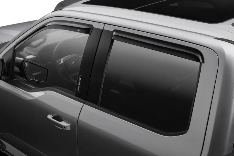 AVS 15-18 Ford F-150 Supercrew Ventvisor Outside Mount Window Deflectors 4pc - Smoke - Image 4