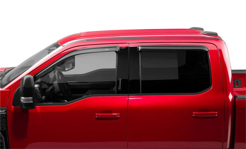 AVS 15-18 Ford F-150 Supercrew Ventvisor Outside Mount Window Deflectors 4pc - Smoke - Image 9