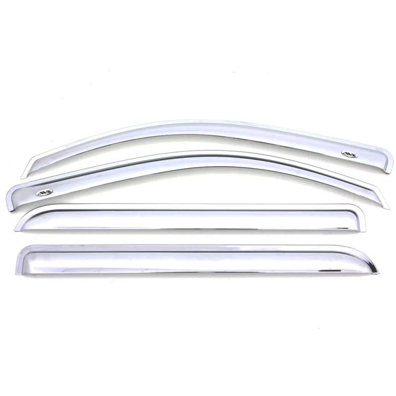 AVS 20-22 Chevrolet Silverado 1500 LTD Ext. Cab/DC F&R Ventvisor Window Deflectors 4pc - Chrome - Image 4
