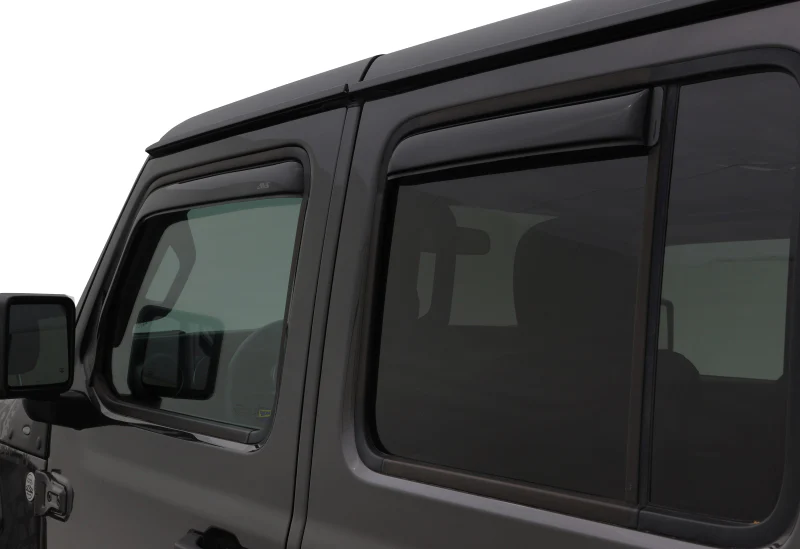 AVS 2018 Jeep Wrangler Unlimited (4-Door) Ventvisor In-Channel Window Deflectors 4pc - Smoke - Image 4