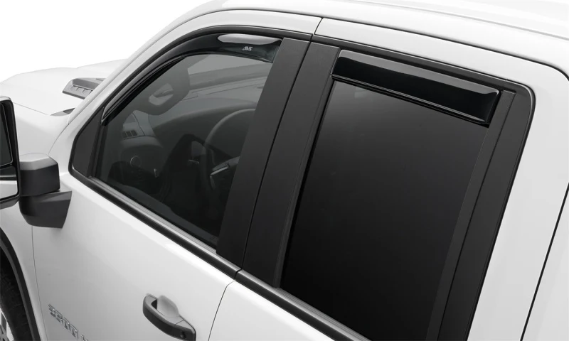 AVS 2019 Chevrolet Silverado 1500 Crew Cab Pickup Ventvisor In-Channel 4pc - Smoke - Image 4