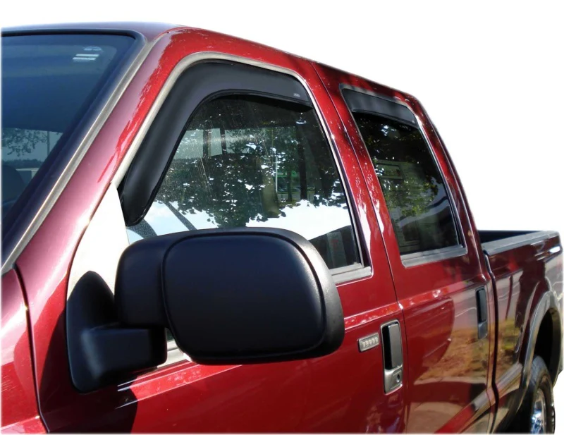 AVS 99-16 Ford F-250 Supercrew Ventvisor In-Channel Front & Rear Window Deflectors 4pc - Smoke - Image 6