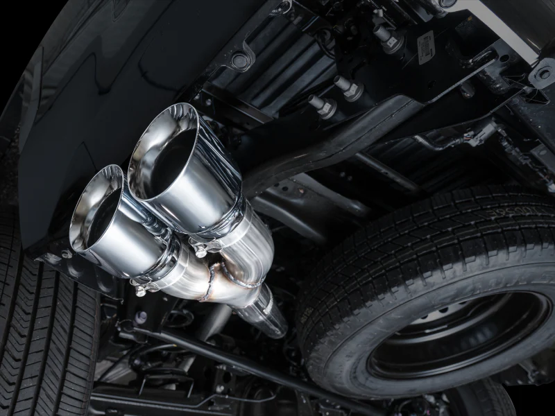 AWE 0FG Exhaust for 3rd Gen Toyota Tundra - Dual Chrome Silver Tips - Image 9
