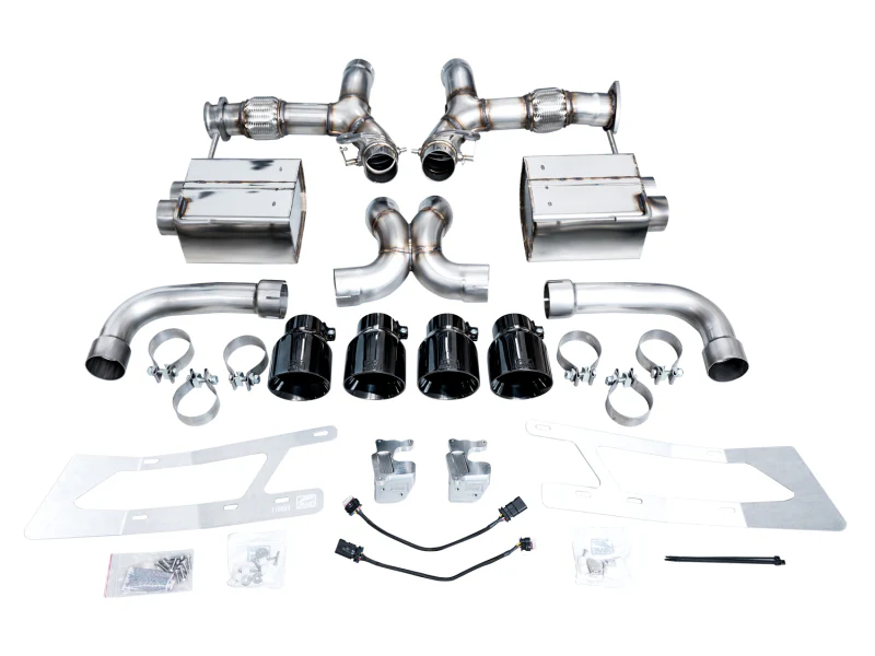 AWE 2023 C8 Corvette Z06 SwitchPath Cat-Back Exhaust - Diamond Black Tips - Image 19