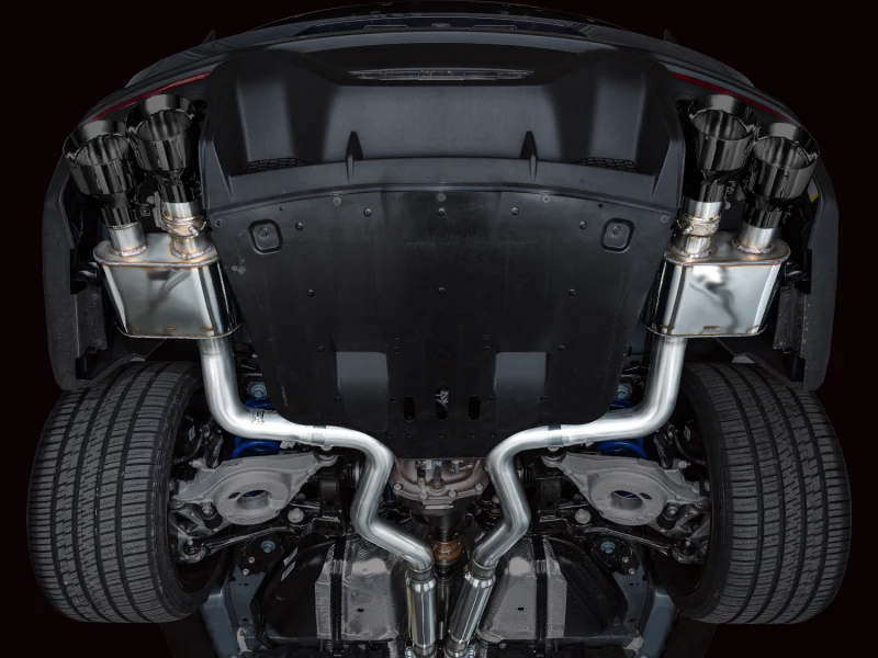 AWE 2024 Ford Mustang Dark Horse S650 RWD SwitchPath Catback Exhaust w/ Quad Diamond Black Tips - Image 10