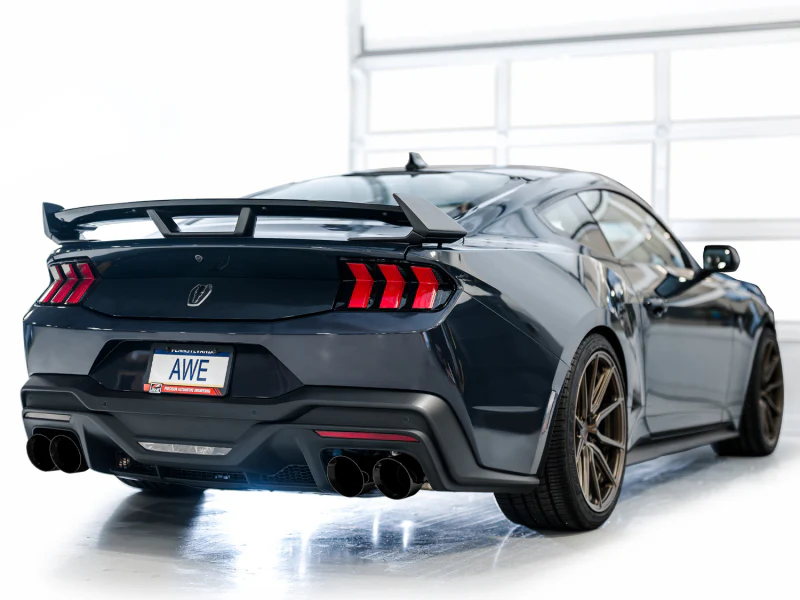 AWE 2024 Ford Mustang Dark Horse S650 RWD SwitchPath Catback Exhaust w/ Quad Diamond Black Tips - Image 3
