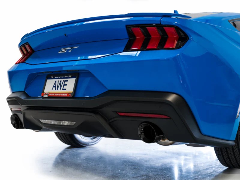 AWE 2024 Ford Mustang GT Fastback S650 RWD Touring Catback Exhaust w/ Dual Diamond Black Tips - Image 4