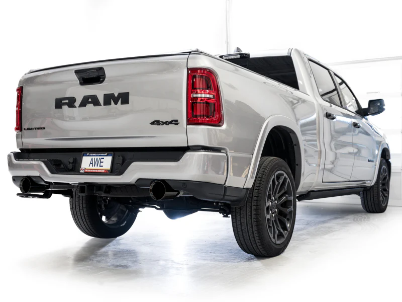 AWE 25+ RAM 1500 3.0TT 0FG Catback Touring Exhaust - Diamond Black Tips - Image 3