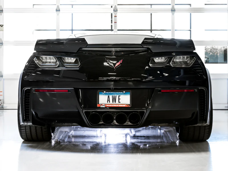 AWE Tuning 14-19 Chevy Corvette C7 Z06/ZR1 Touring Edition Axle-Back Exhaust w/Black Tips - Image 2