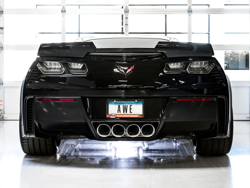 AWE Tuning 14-19 Chevy Corvette C7 Z06/ZR1 (w/AFM) Track Edition Axle-Back Exhaust w/Chrome Tips - Image 2