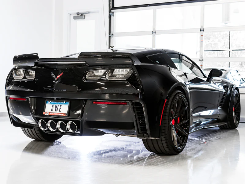 AWE Tuning 14-19 Chevy Corvette C7 Z06/ZR1 (w/AFM) Track Edition Axle-Back Exhaust w/Chrome Tips - Image 3