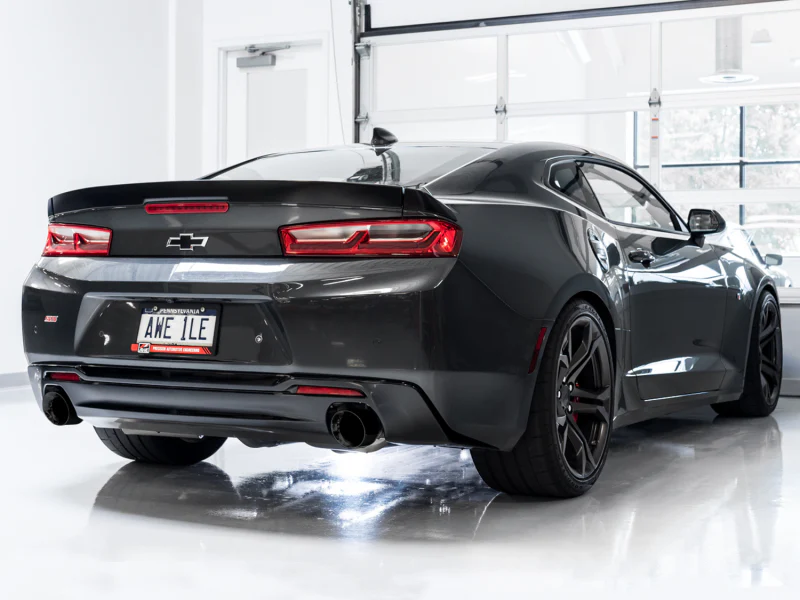 AWE Tuning 16-19 Chevrolet Camaro SS Axle-back Exhaust - Track Edition (Diamond Black Tips) - Image 2