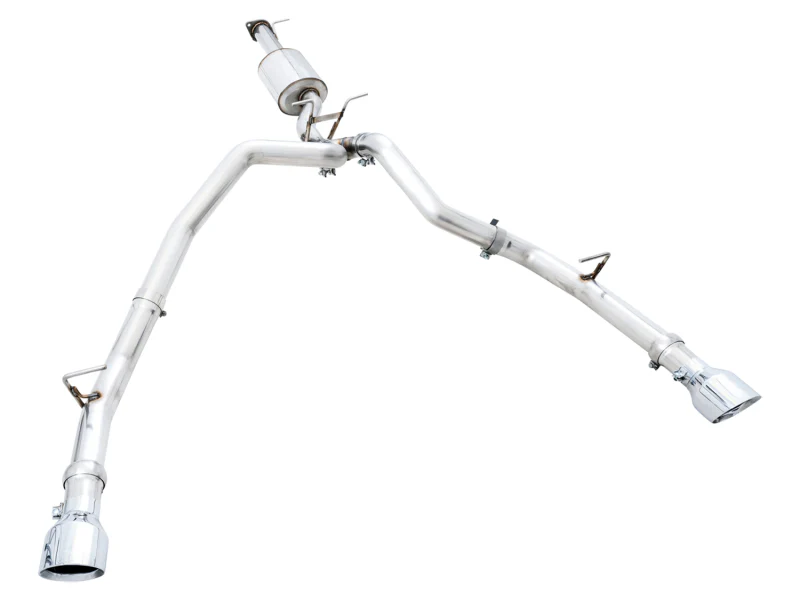 AWE Tuning 19-21 RAM 1500 5.7L (w/Cutouts) 0FG Dual Rear Exit Cat-Back Exhaust - Chrome Silver Tips - Image 10