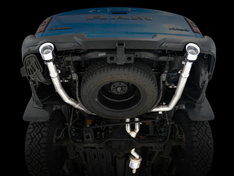 AWE Tuning 19-21 RAM 1500 5.7L (w/Cutouts) 0FG Dual Rear Exit Cat-Back Exhaust - Chrome Silver Tips - Image 6