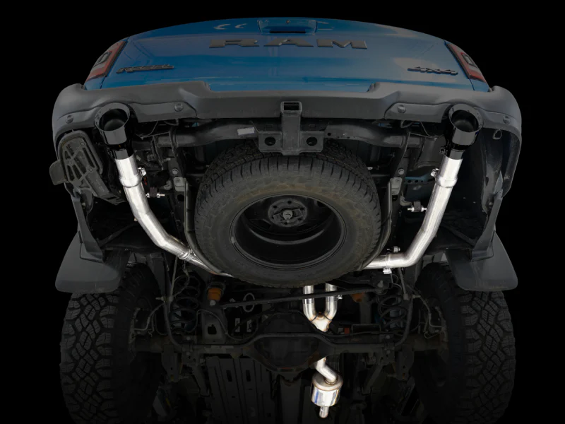 AWE Tuning 19-21 RAM 1500 5.7L (w/Cutouts) 0FG Dual Rear Exit Cat-Back Exhaust - Diamond Black Tips - Image 8